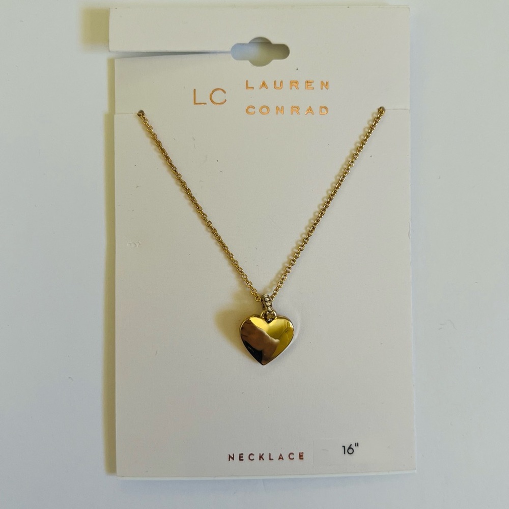 NWT LC Lauren Conrad Gold Heart Necklace✨